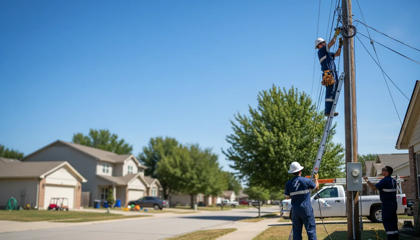 Residential electrician providing installation services in Lilly, GA